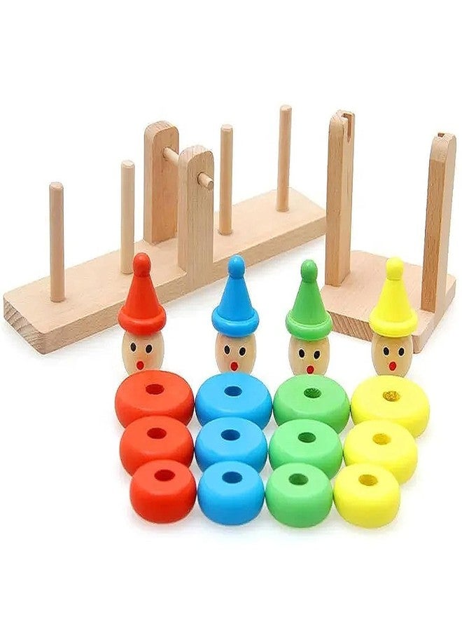 Little Mind Wooden Balance, Sorting, Stacking, Construction Toy. Cartoon Balancing Clowns Bar Montessori Educational Game for 1,2,3,4,5 Yr Boy Girl - Image 3